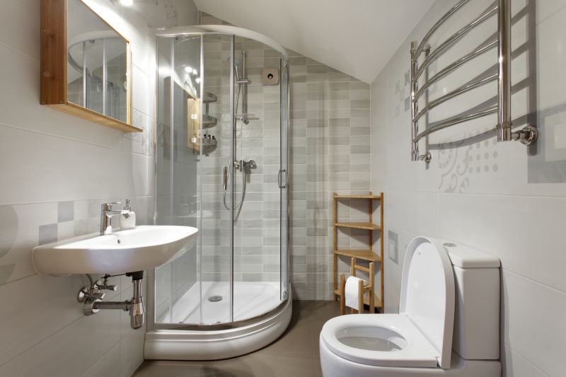 Compact Shower with Space-Saving Fixtures